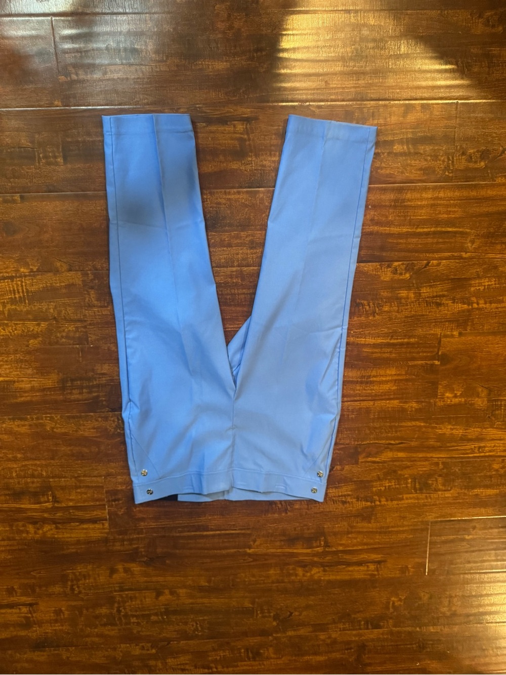 Rafaella Light Blue Straight-Leg Pants